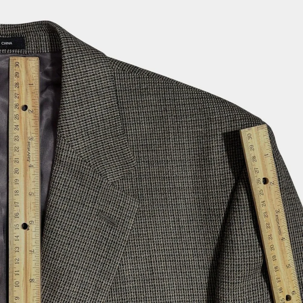 RALPH LAUREN Mens Blazer Sport Coat Two Button Jacket 44L Brown Lamb Wool 1-Vent